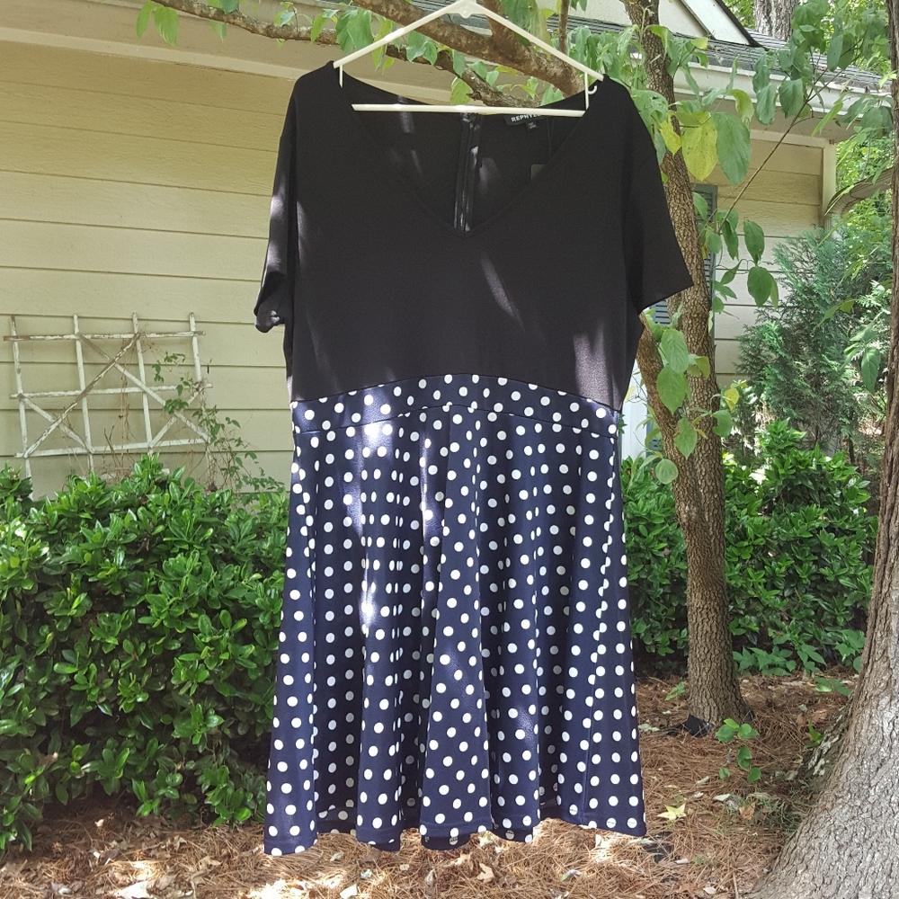NWT Black & Navy Dress 2XL